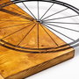 Wallity Bisiklet Accesorio Decorativo de Pared de Madera y Metal Nogal y Negro